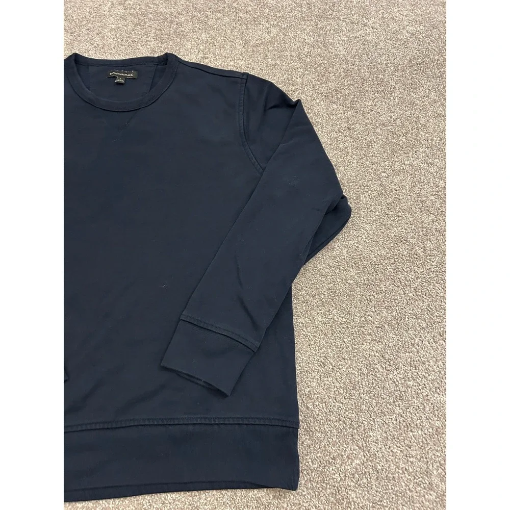 Banana Republic Sweatshirt Mens L Navy Blue Excellent Cotton Crewneck Pullover